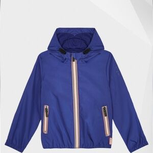 HUNTER Sz 5/6 ORIGINAL KIDS LIGHTWEIGHT PACKABLE SHELL JACKET ELECTRIC STOR